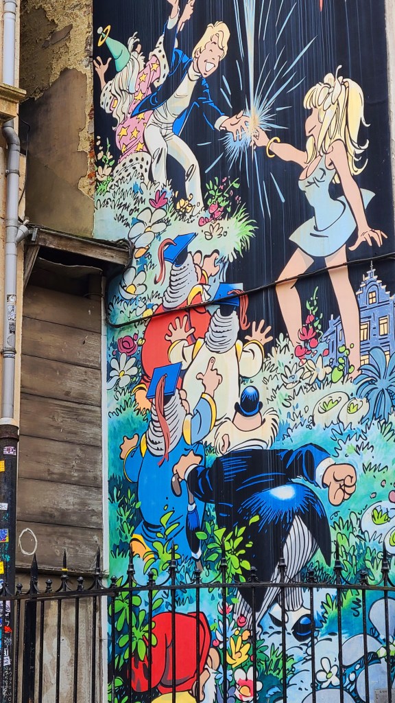 Comic book street art in Brussels literary tour